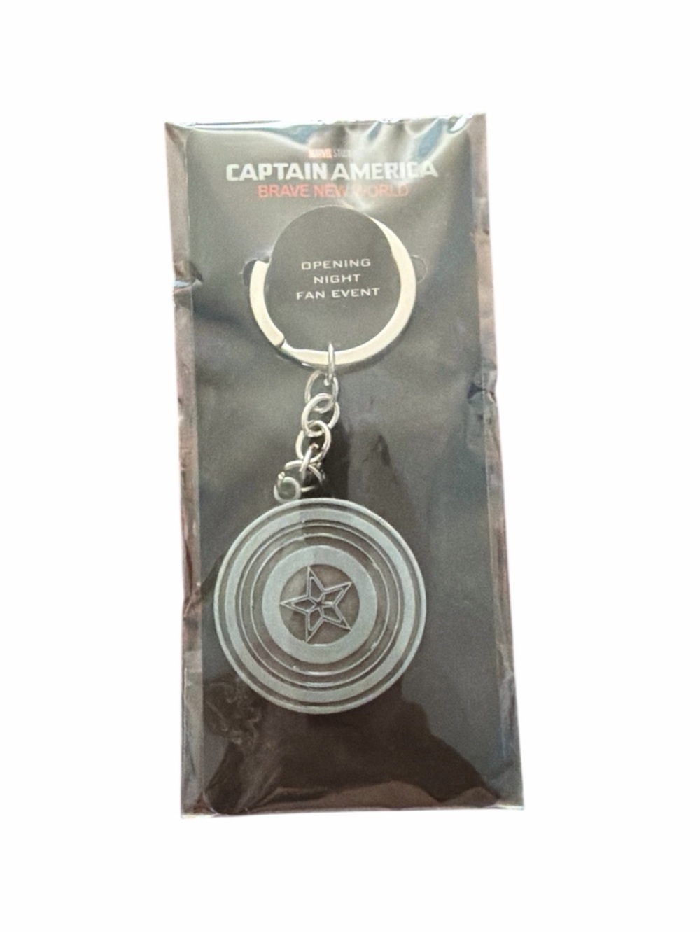 Captain America Silver Shield Keychain - Fan Event Accessory